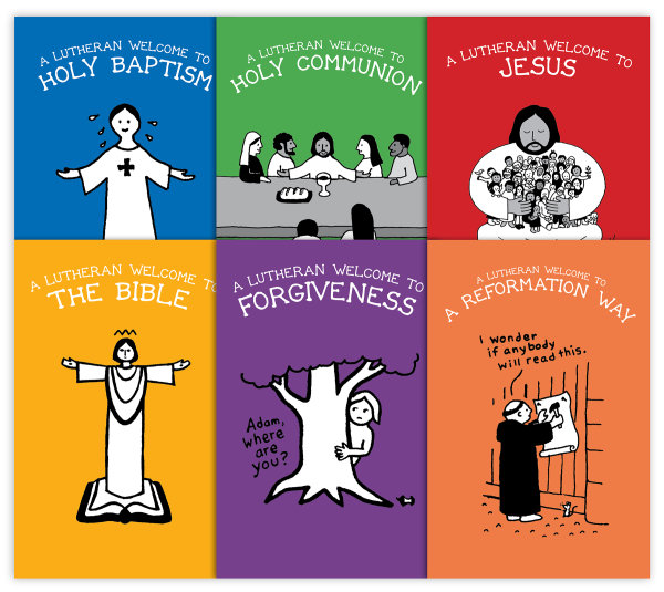 All six A Lutheran Welcome pamphlets