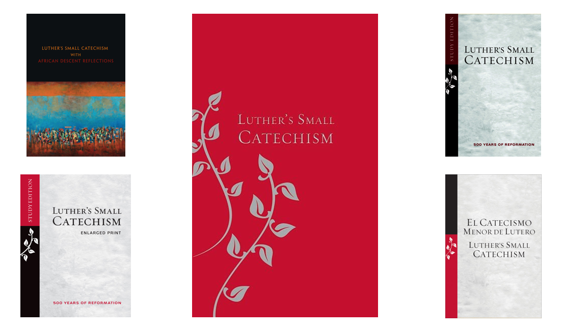 An array of Small Catechisms available from Augsburg Fortress